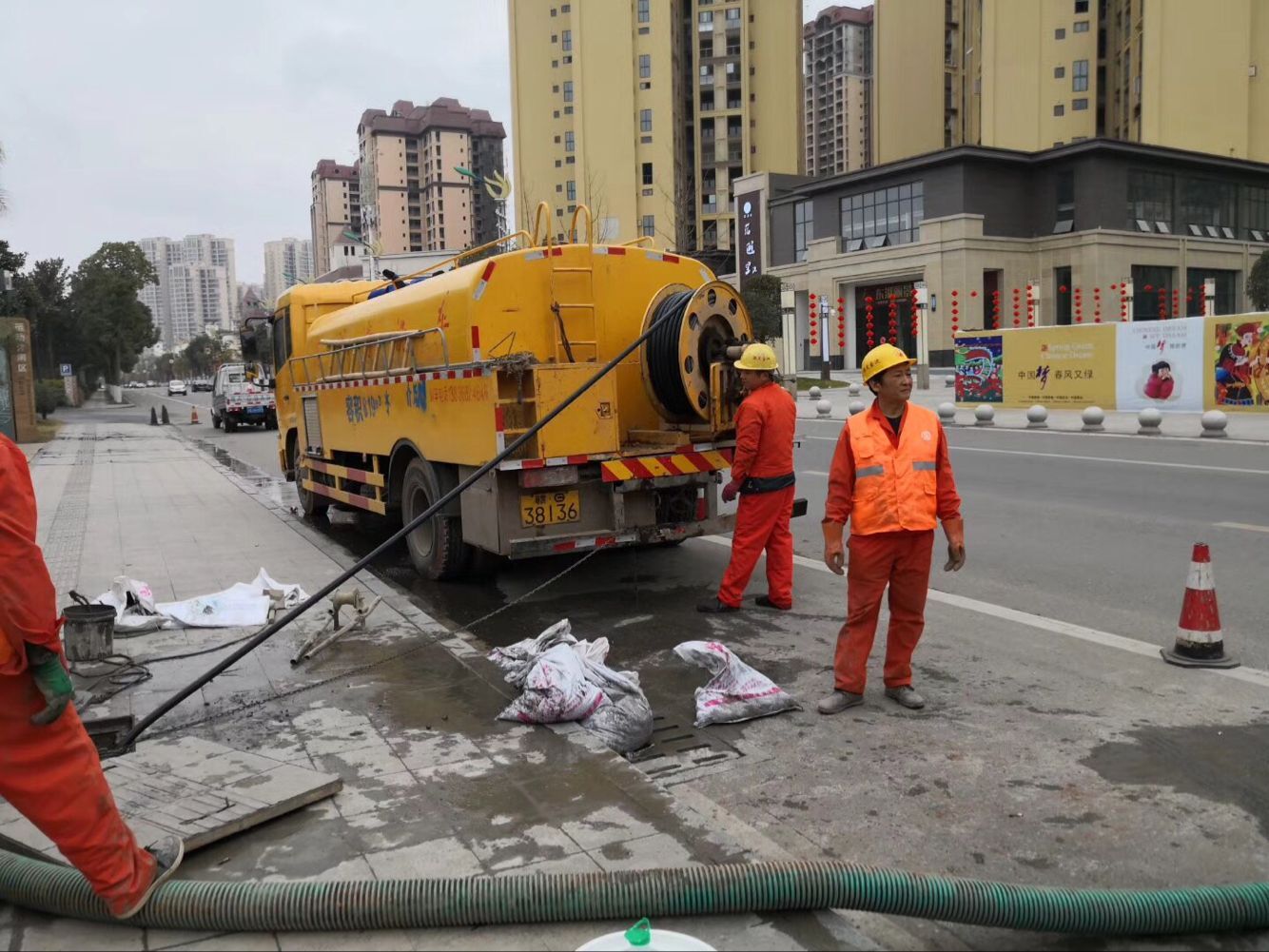 和庆镇排污管道清淤-管道清洗